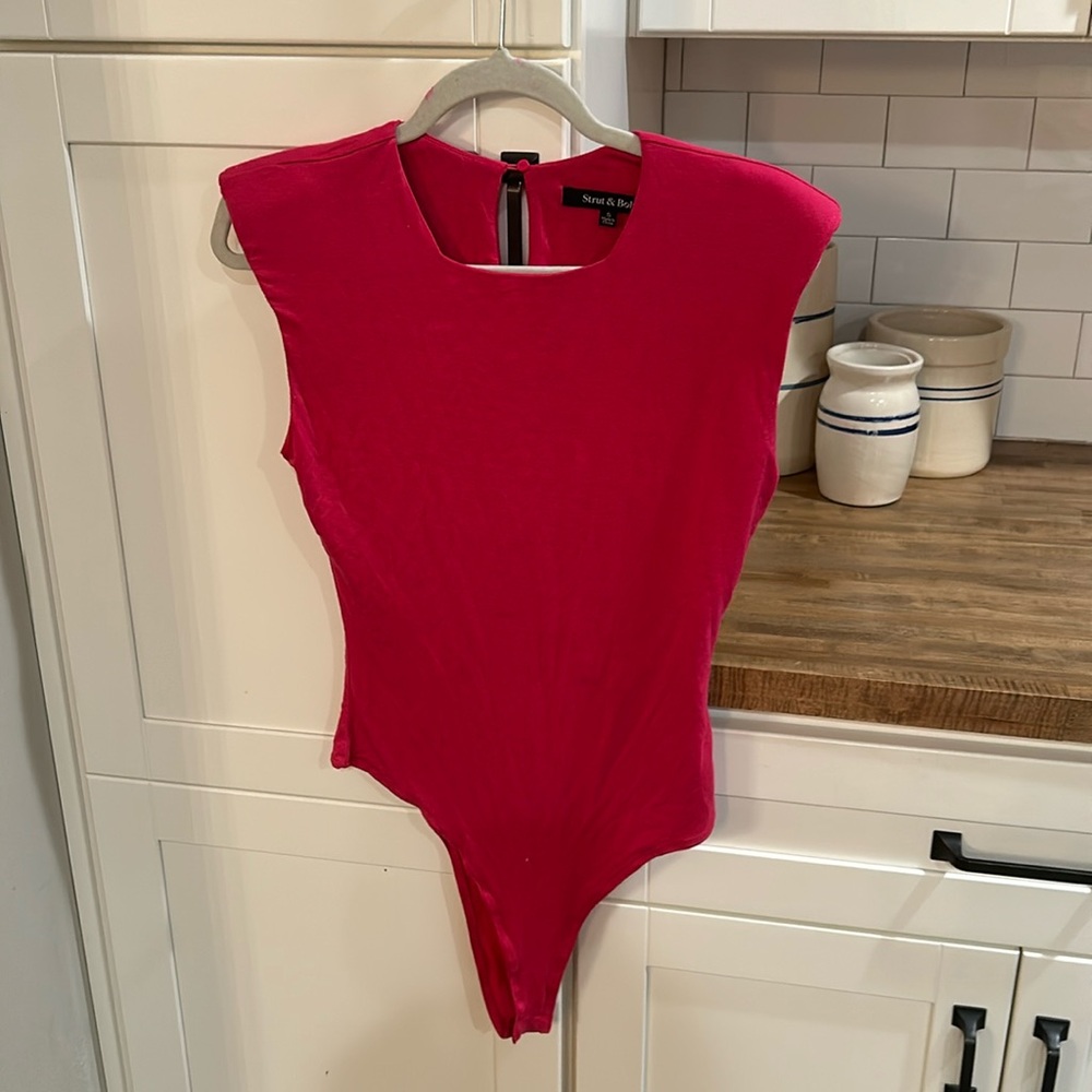 Hot pink lined bodysuit